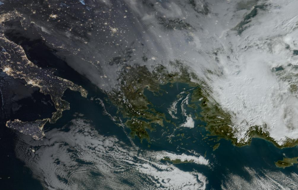 Τελευταία δορυφορική εικόνα νεφοκάλυψης