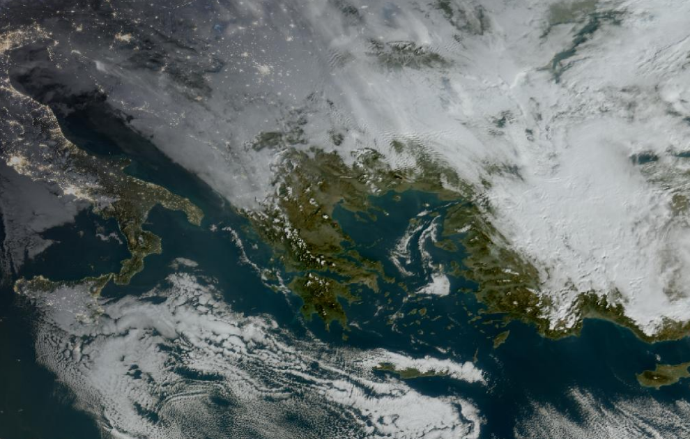 Τελευταία δορυφορική εικόνα νεφοκάλυψης