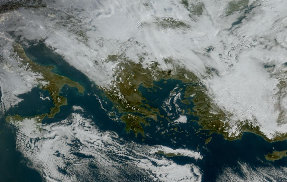 Τελευταία δορυφορική εικόνα νεφοκάλυψης