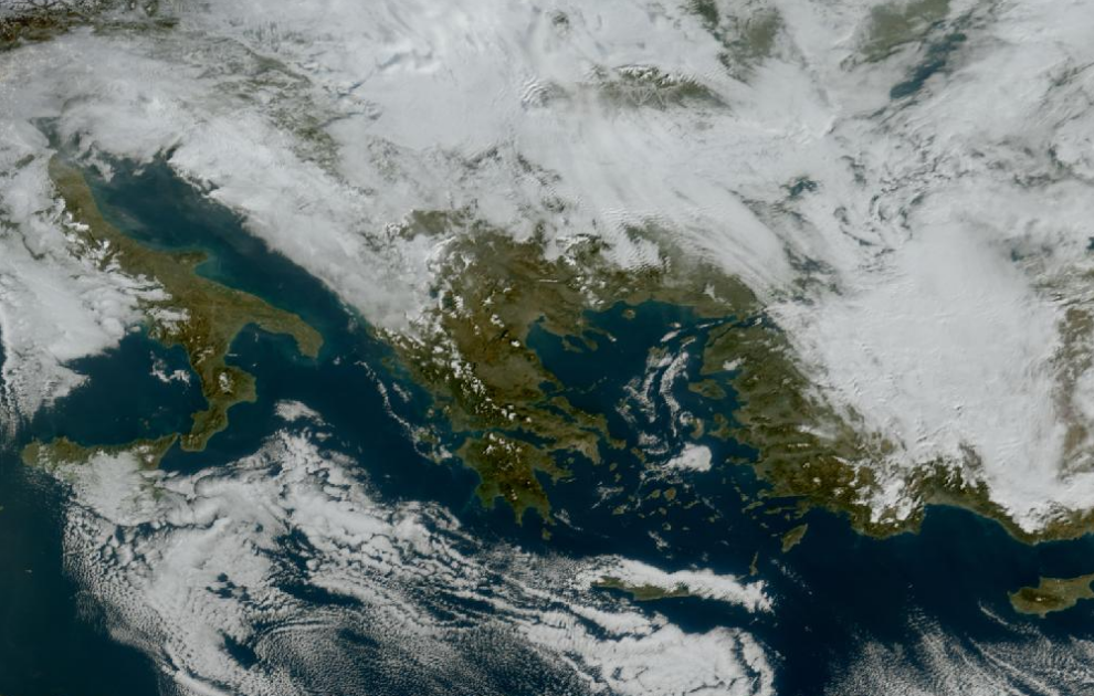 Τελευταία δορυφορική εικόνα νεφοκάλυψης