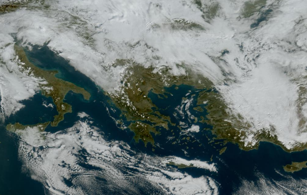 Τελευταία δορυφορική εικόνα νεφοκάλυψης