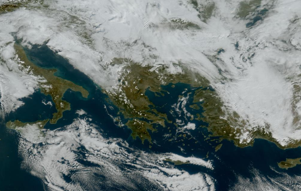 Τελευταία δορυφορική εικόνα νεφοκάλυψης