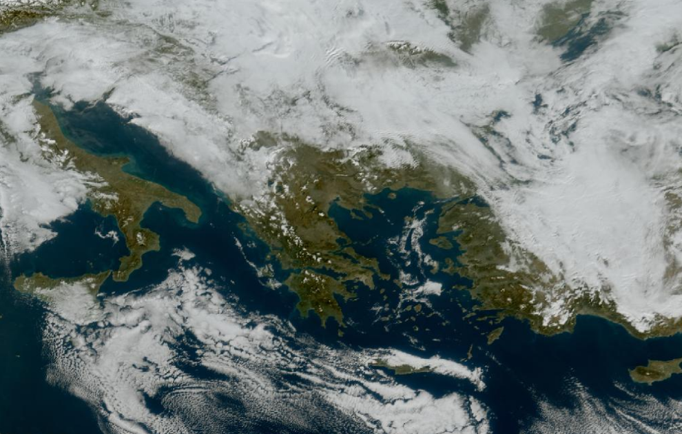 Τελευταία δορυφορική εικόνα νεφοκάλυψης