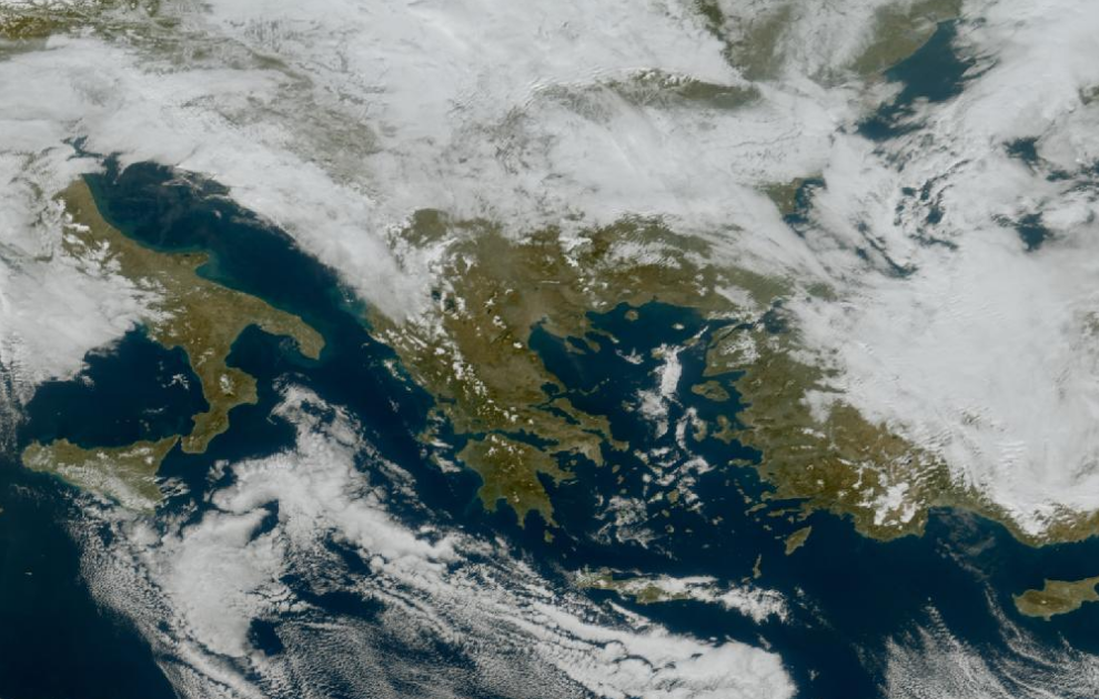 Τελευταία δορυφορική εικόνα νεφοκάλυψης