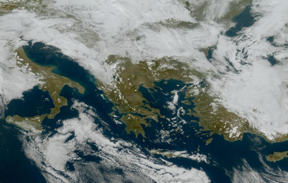 Τελευταία δορυφορική εικόνα νεφοκάλυψης