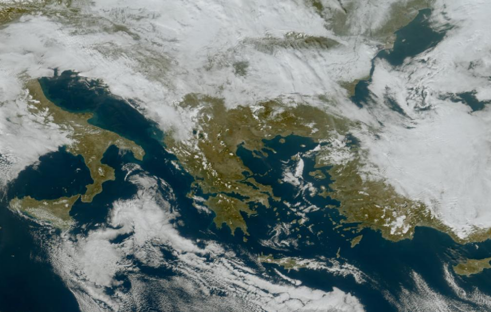 Τελευταία δορυφορική εικόνα νεφοκάλυψης