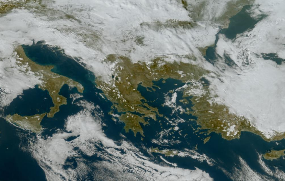 Τελευταία δορυφορική εικόνα νεφοκάλυψης