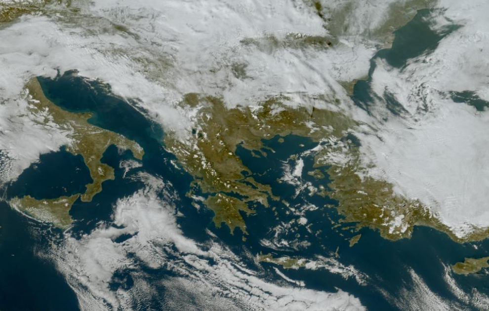 Τελευταία δορυφορική εικόνα νεφοκάλυψης