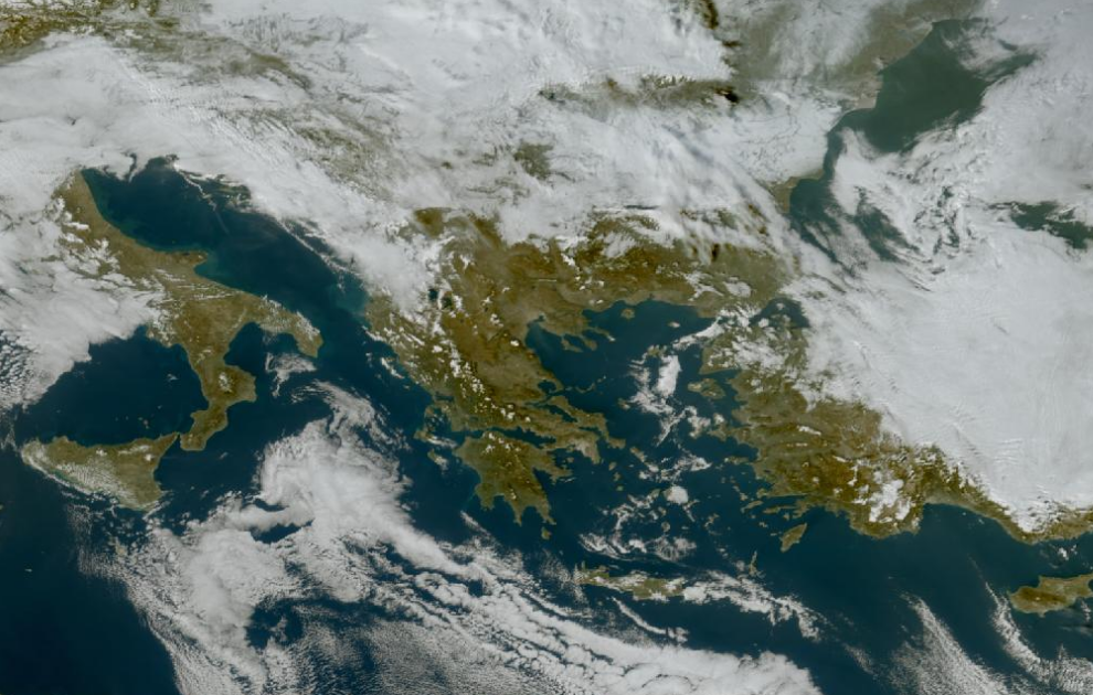 Τελευταία δορυφορική εικόνα νεφοκάλυψης