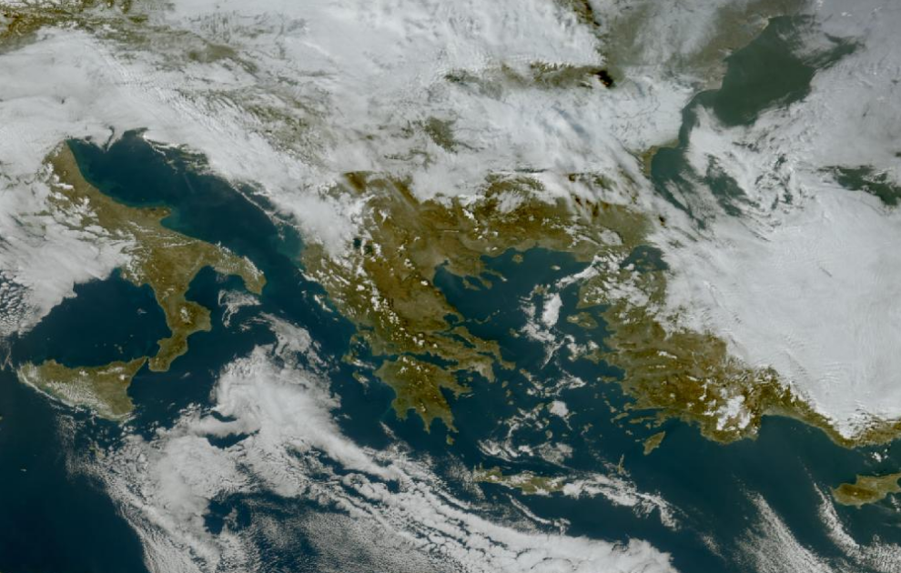 Τελευταία δορυφορική εικόνα νεφοκάλυψης