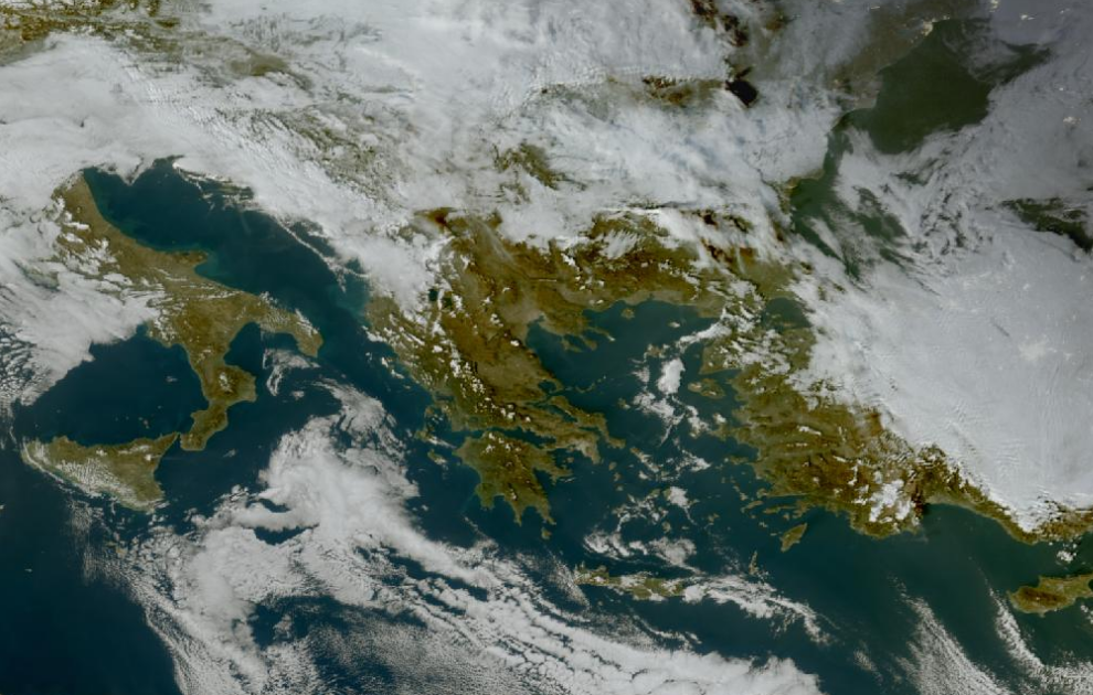 Τελευταία δορυφορική εικόνα νεφοκάλυψης