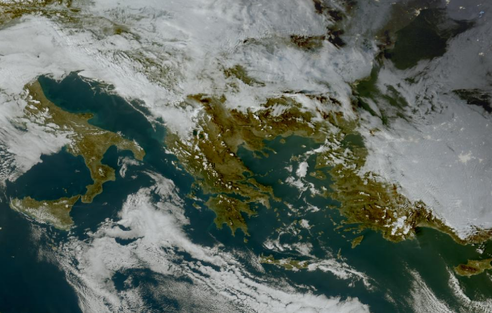 Τελευταία δορυφορική εικόνα νεφοκάλυψης