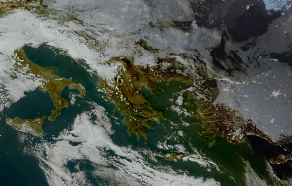 Τελευταία δορυφορική εικόνα νεφοκάλυψης