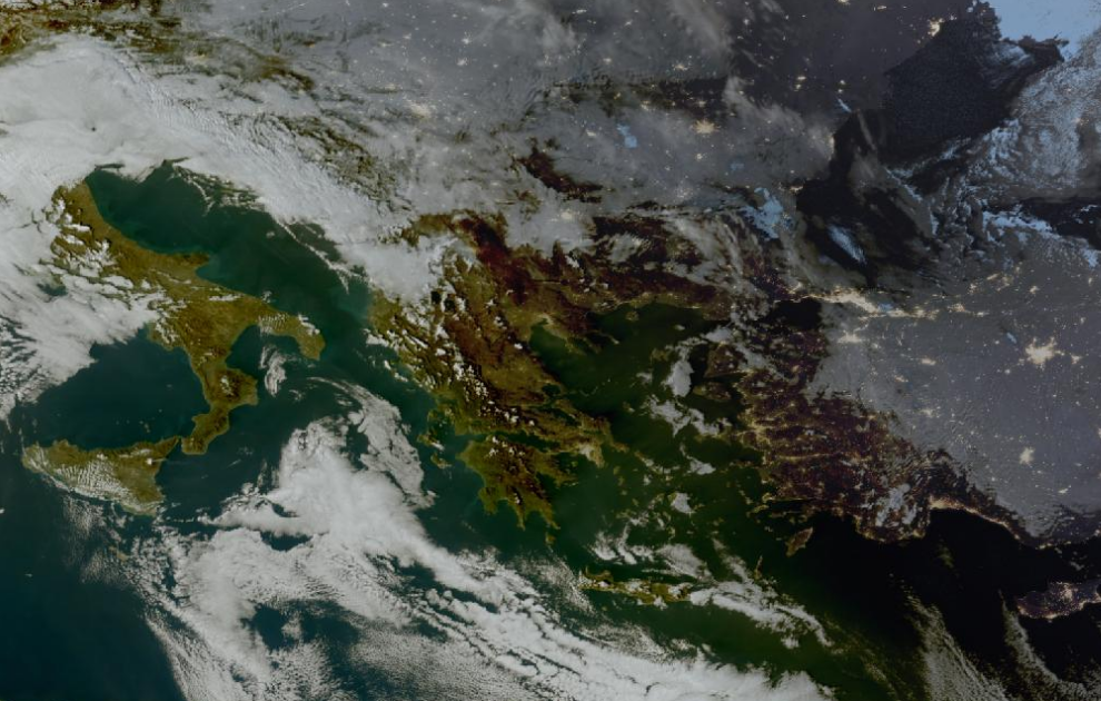 Τελευταία δορυφορική εικόνα νεφοκάλυψης