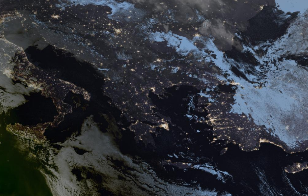 Τελευταία δορυφορική εικόνα νεφοκάλυψης