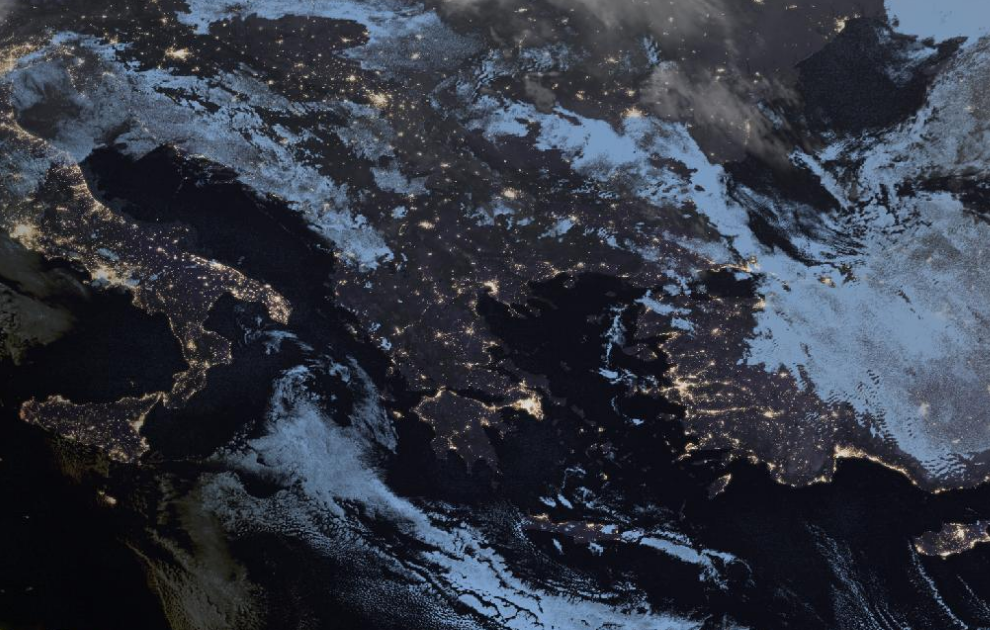 Τελευταία δορυφορική εικόνα νεφοκάλυψης