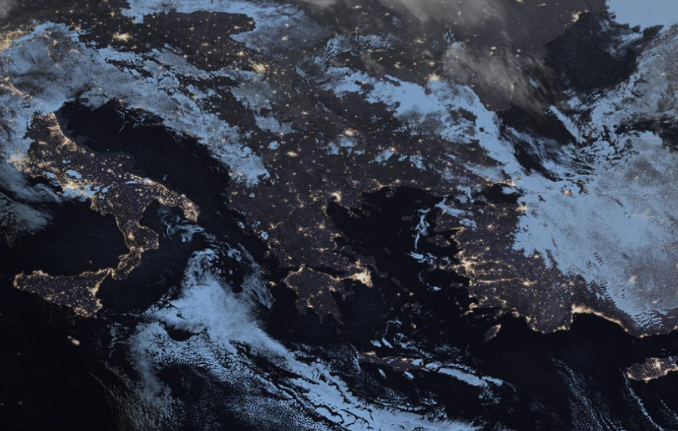 Τελευταία δορυφορική εικόνα νεφοκάλυψης