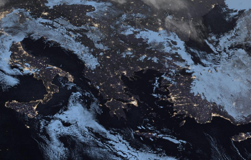 Τελευταία δορυφορική εικόνα νεφοκάλυψης