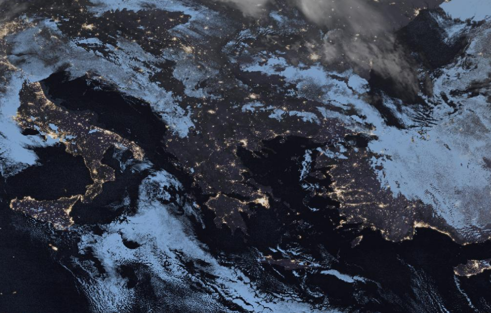 Τελευταία δορυφορική εικόνα νεφοκάλυψης