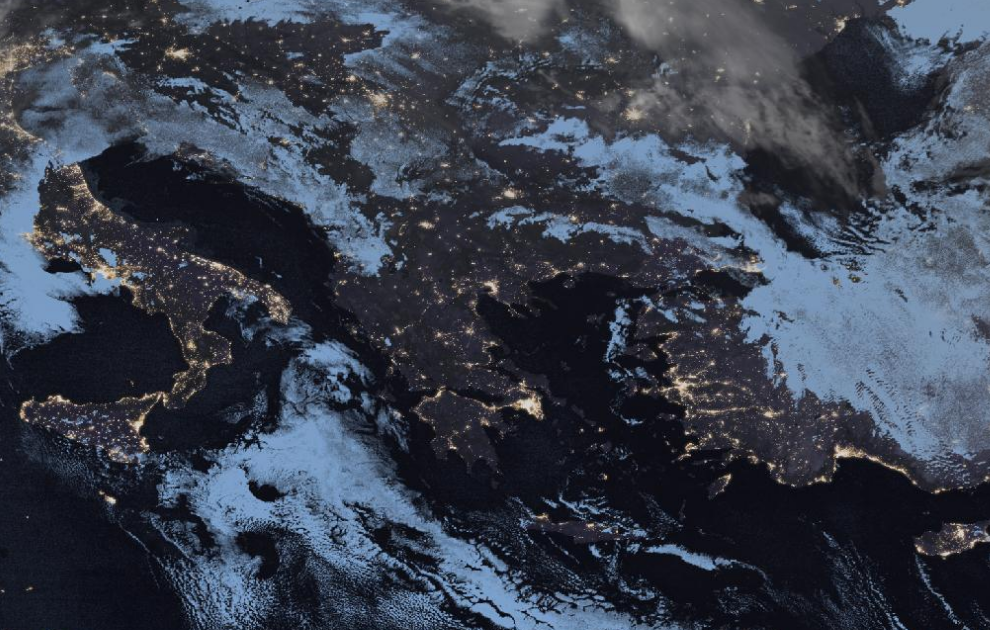 Τελευταία δορυφορική εικόνα νεφοκάλυψης