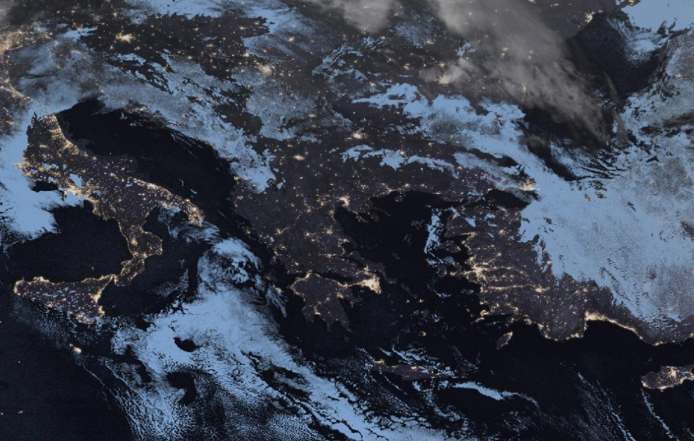 Τελευταία δορυφορική εικόνα νεφοκάλυψης