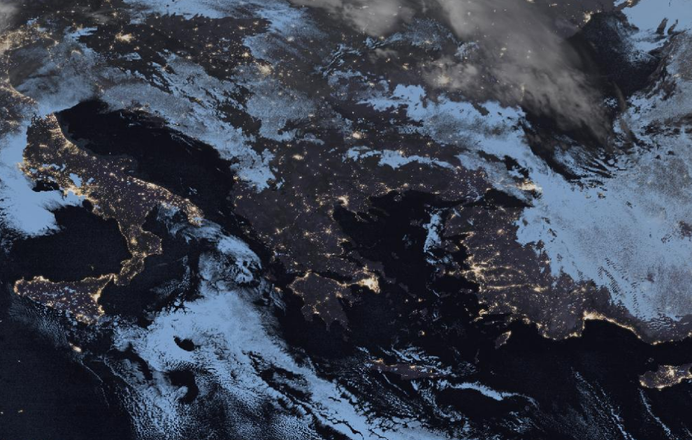 Τελευταία δορυφορική εικόνα νεφοκάλυψης