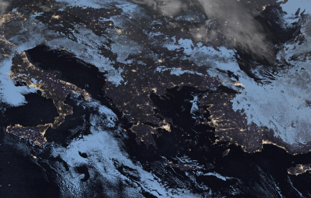 Τελευταία δορυφορική εικόνα νεφοκάλυψης