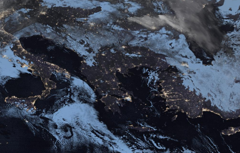 Τελευταία δορυφορική εικόνα νεφοκάλυψης