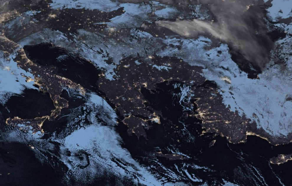 Τελευταία δορυφορική εικόνα νεφοκάλυψης