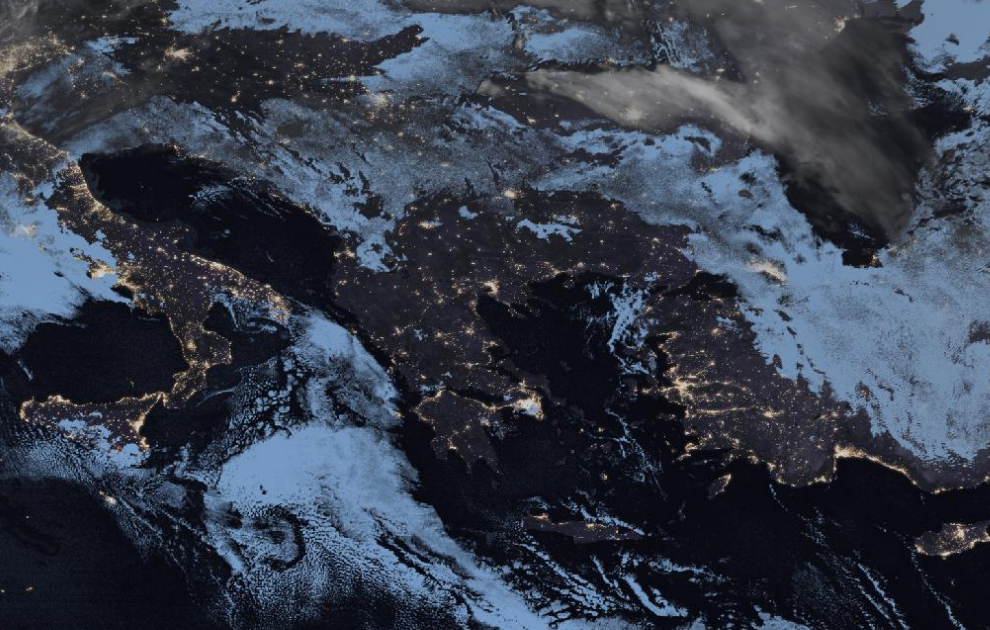 Τελευταία δορυφορική εικόνα νεφοκάλυψης