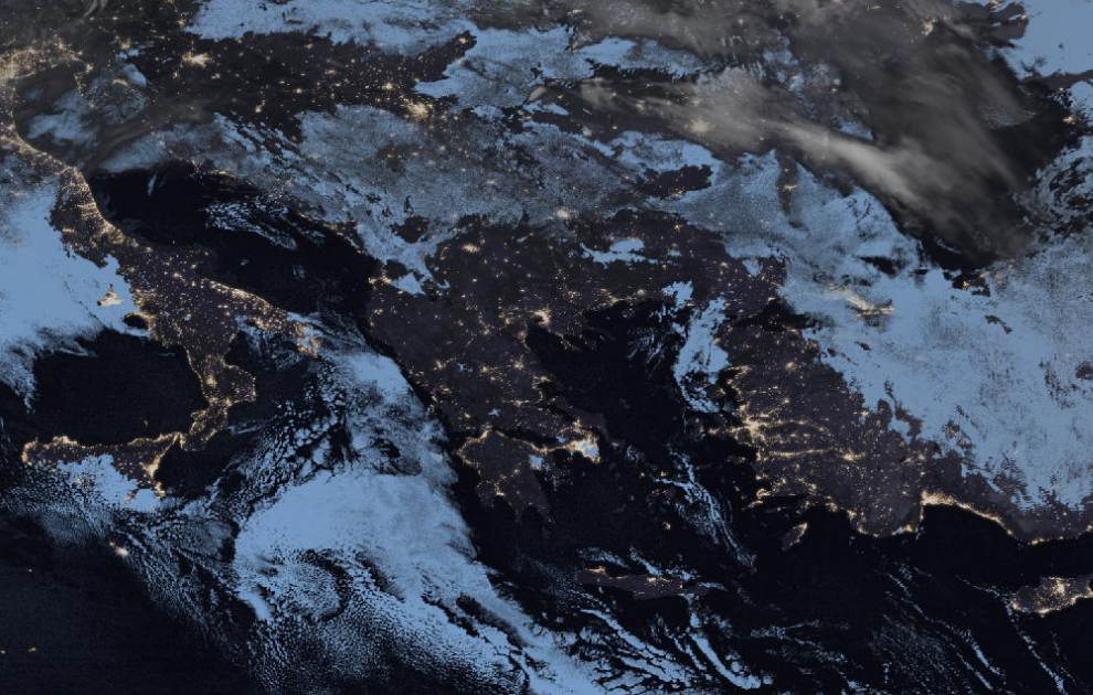 Τελευταία δορυφορική εικόνα νεφοκάλυψης