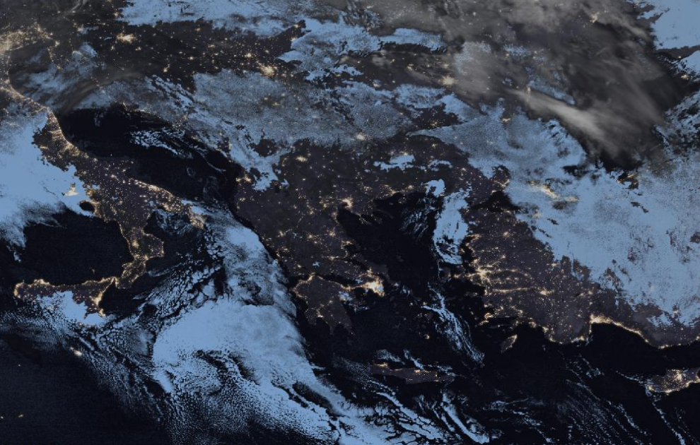 Τελευταία δορυφορική εικόνα νεφοκάλυψης