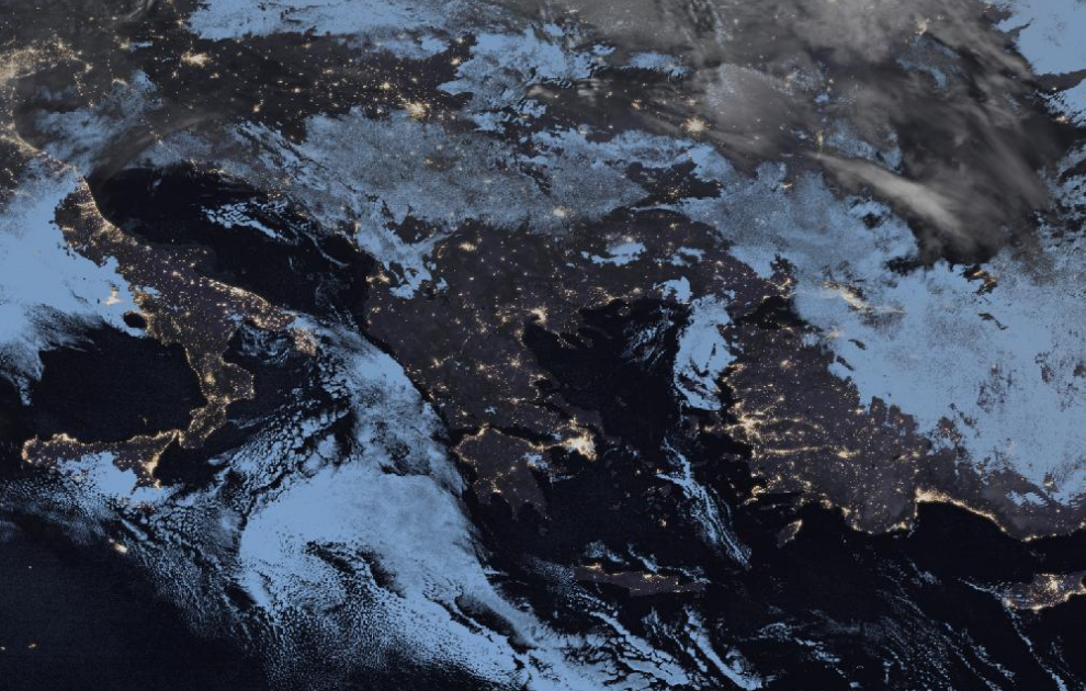 Τελευταία δορυφορική εικόνα νεφοκάλυψης