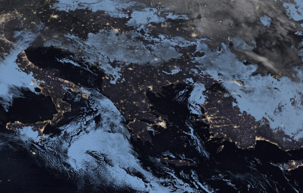 Τελευταία δορυφορική εικόνα νεφοκάλυψης