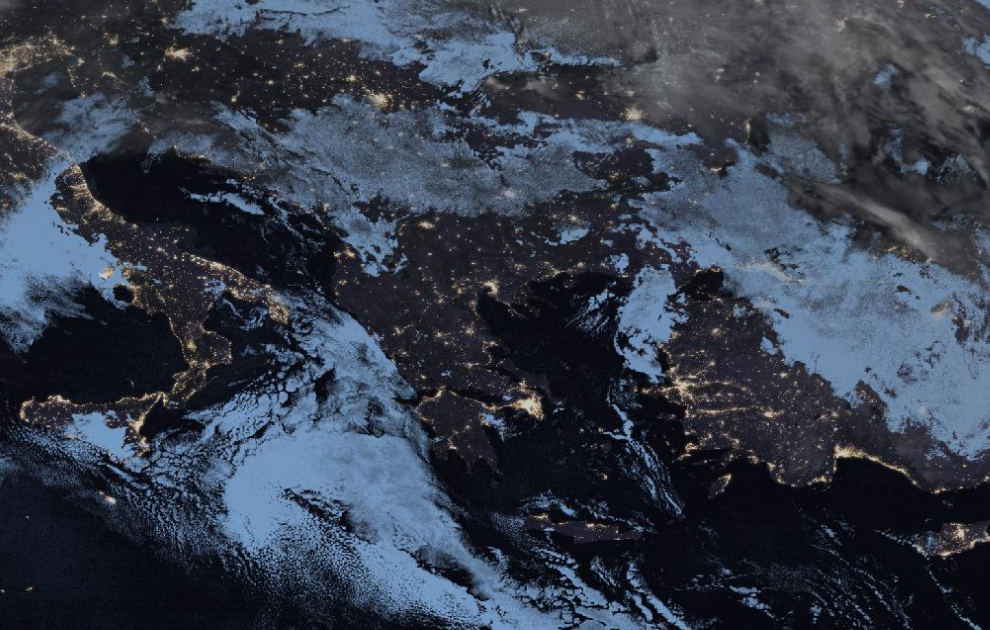 Τελευταία δορυφορική εικόνα νεφοκάλυψης