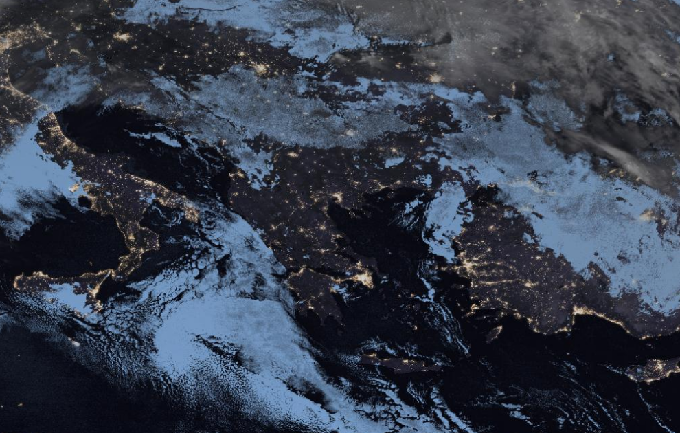 Τελευταία δορυφορική εικόνα νεφοκάλυψης