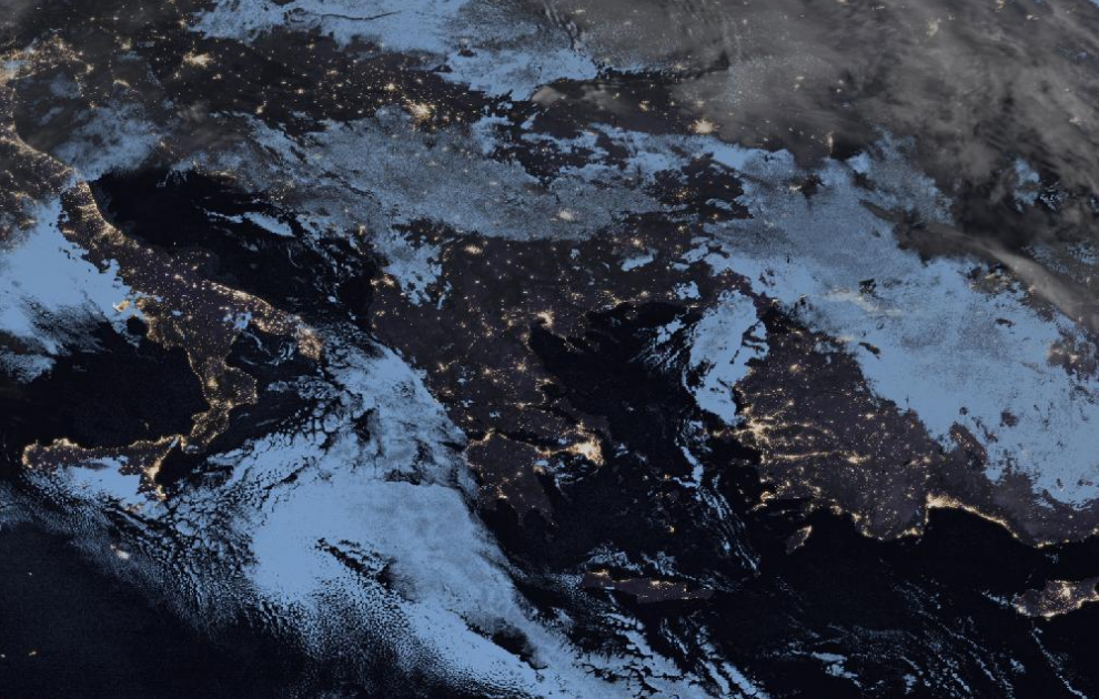 Τελευταία δορυφορική εικόνα νεφοκάλυψης