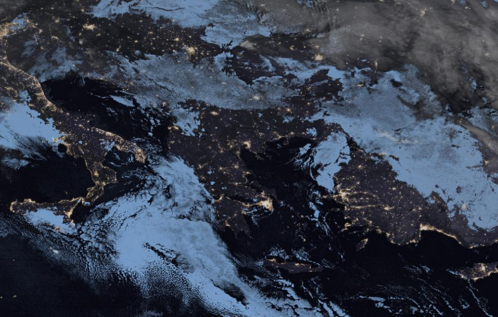 Τελευταία δορυφορική εικόνα νεφοκάλυψης