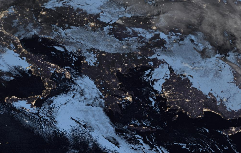 Τελευταία δορυφορική εικόνα νεφοκάλυψης