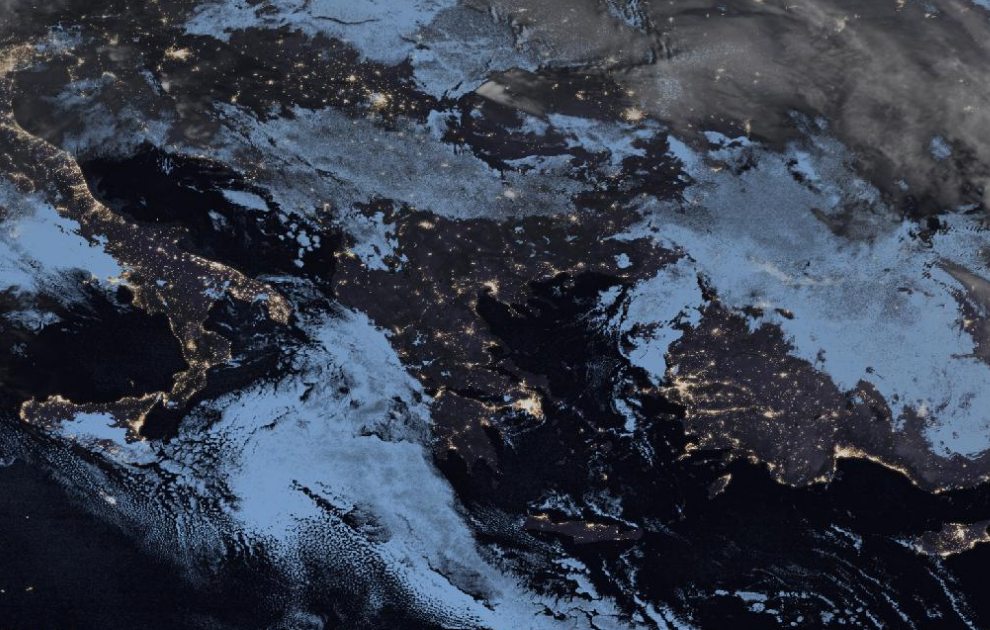 Τελευταία δορυφορική εικόνα νεφοκάλυψης