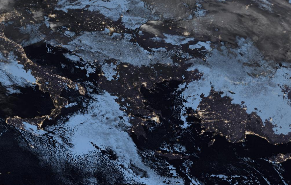 Τελευταία δορυφορική εικόνα νεφοκάλυψης