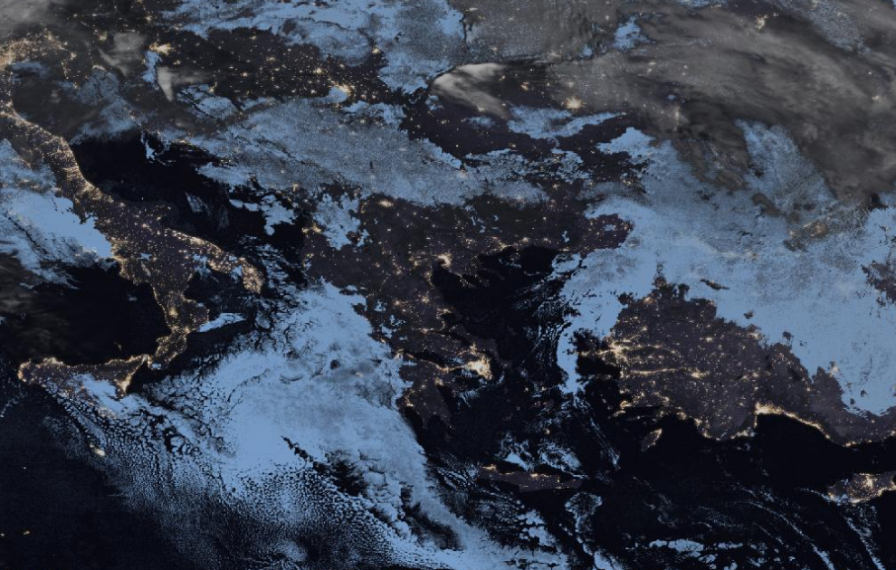 Τελευταία δορυφορική εικόνα νεφοκάλυψης