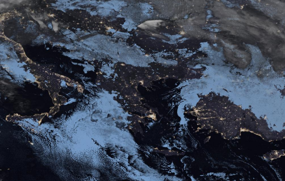 Τελευταία δορυφορική εικόνα νεφοκάλυψης