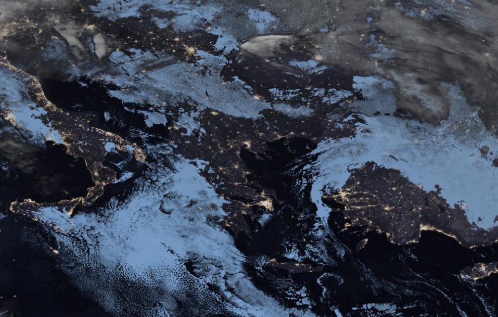 Τελευταία δορυφορική εικόνα νεφοκάλυψης