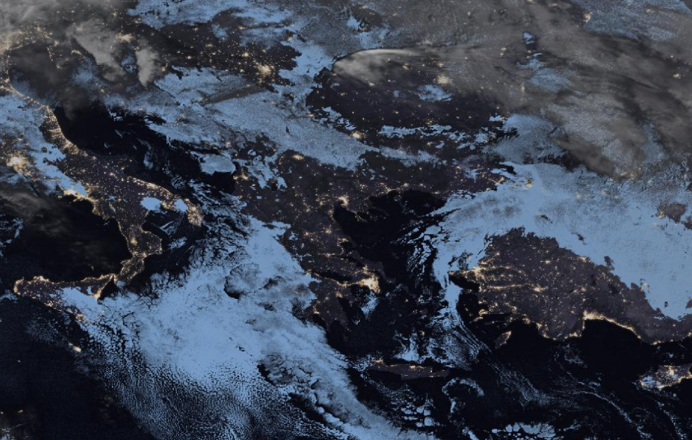 Τελευταία δορυφορική εικόνα νεφοκάλυψης