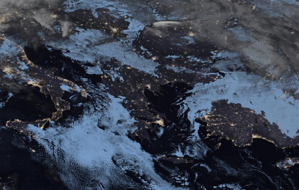 Τελευταία δορυφορική εικόνα νεφοκάλυψης