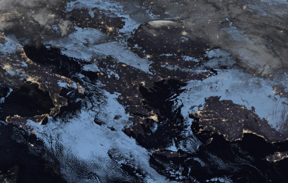 Τελευταία δορυφορική εικόνα νεφοκάλυψης