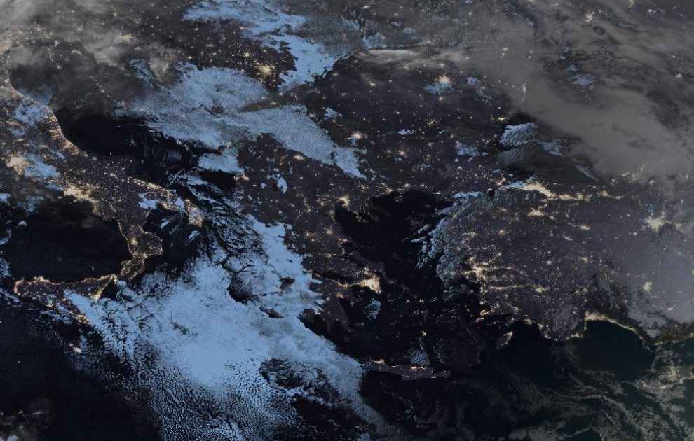 Τελευταία δορυφορική εικόνα νεφοκάλυψης