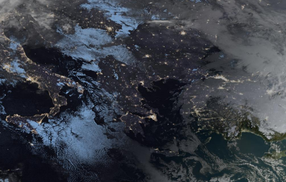 Τελευταία δορυφορική εικόνα νεφοκάλυψης