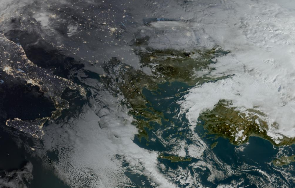 Τελευταία δορυφορική εικόνα νεφοκάλυψης